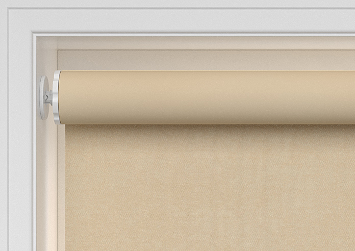 Flori Faux Suede (Blackout), Cream - Twist&Fit Roller Blind - Image 9